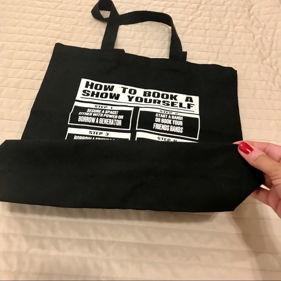 Vans black and white cotton tote bag. One size. EUC. - Picture 6 of 8